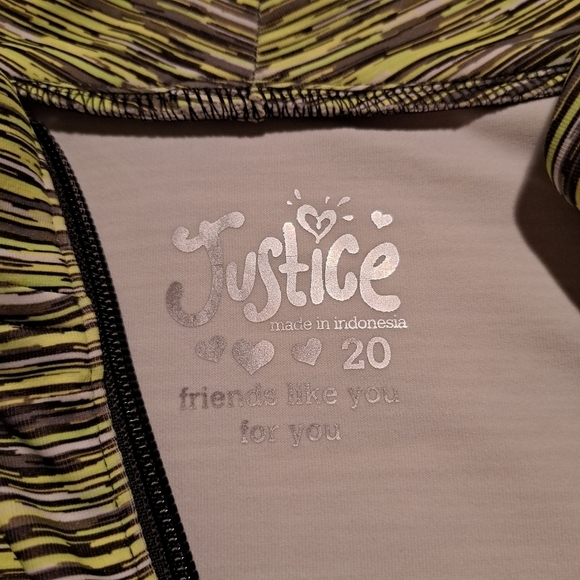 Justice girls top size 20 bright yellow & black new - Picture 3 of 5